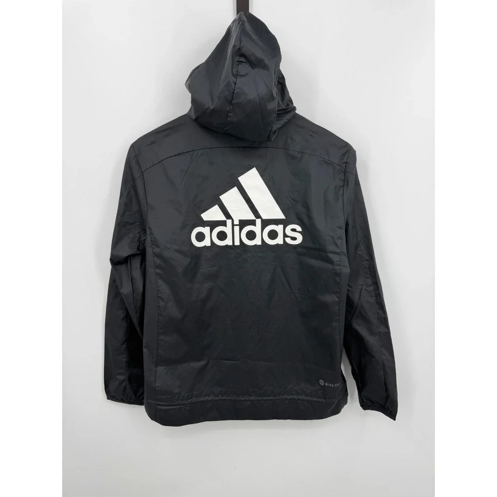 Adidas Wind.RDY Windbreaker Jacket Women S Black Ripstop Hooded HD9340
